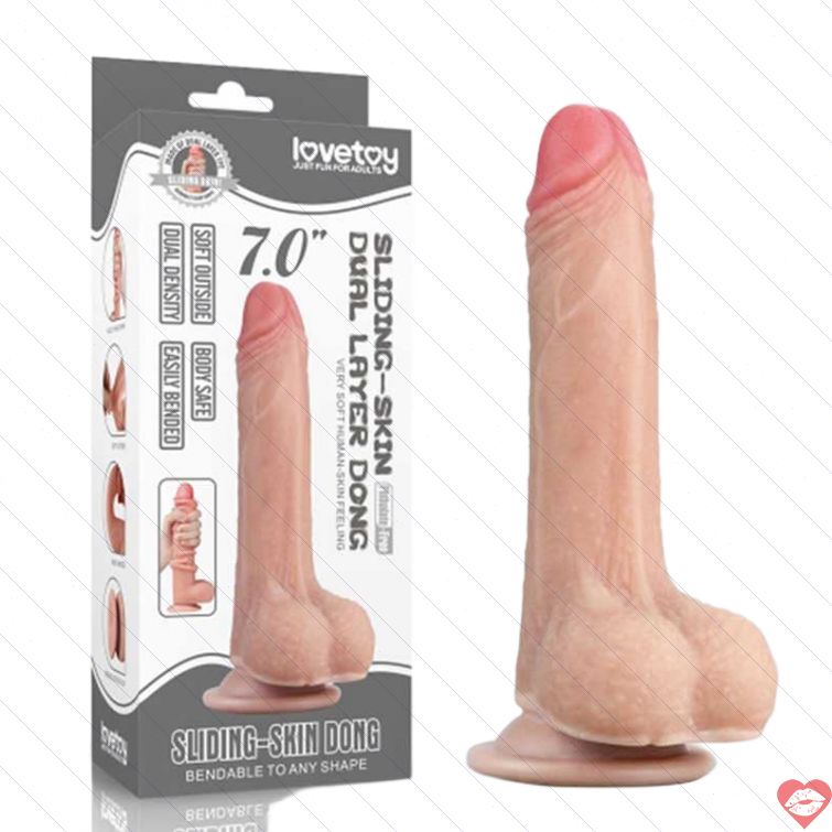 Dương vật giả silicone Lovetoy size 7 mềm mại an toàn 
