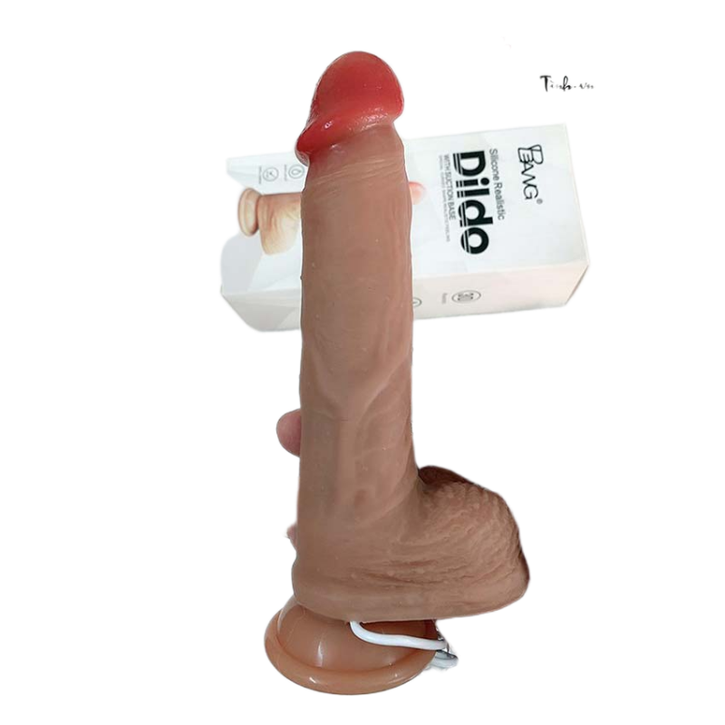 Dương vật giả rung thụt tỏa nhiệt silicone cao cấp 