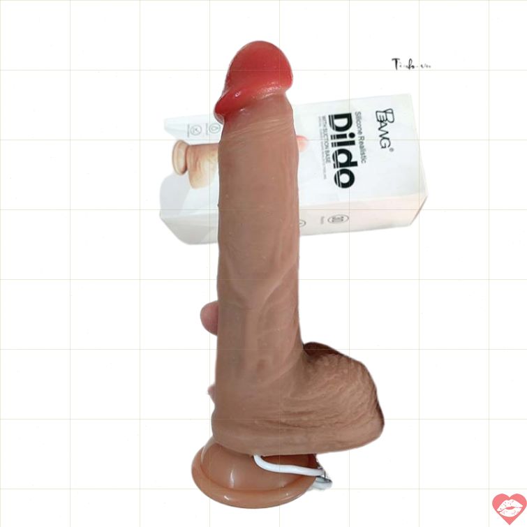 Dương vật giả rung thụt tỏa nhiệt silicone cao cấp 