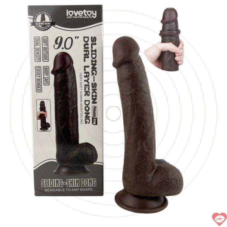 Dương vật giả 9 inch da đen siêu kích thích 