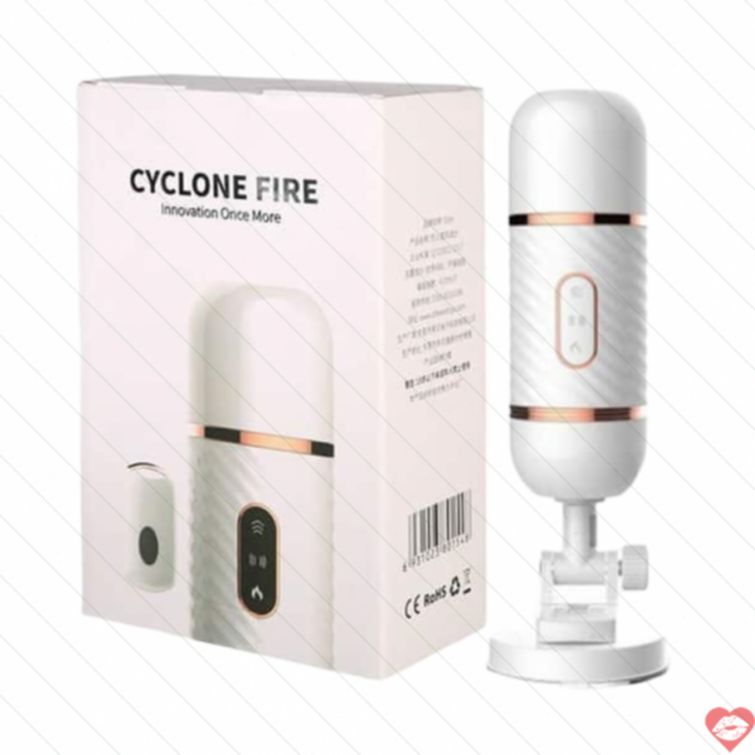 Dương vật Cyclone Fire rung thụt nhiệt remote 