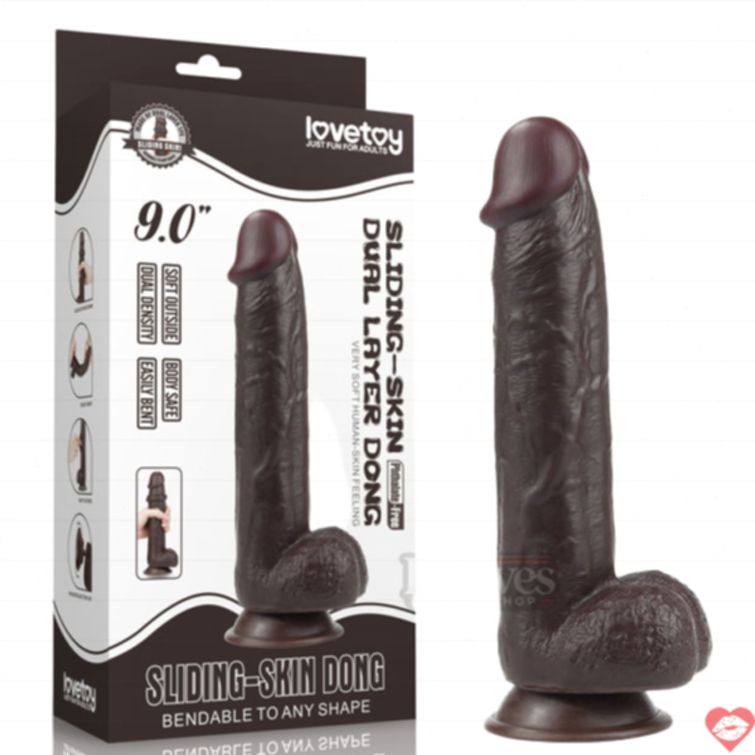 Dương vật gắn tường Lovetoy 9inch gai nổi 