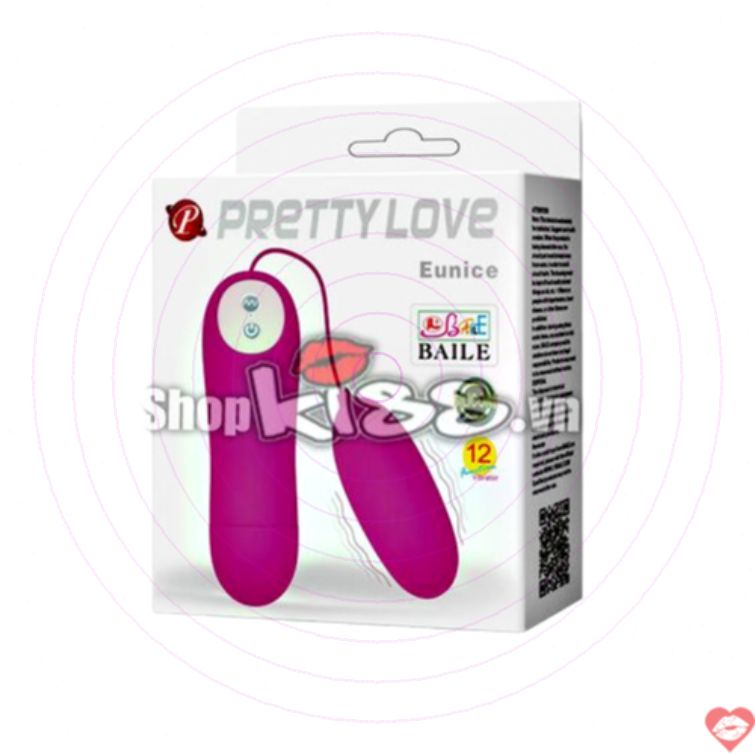 Trứng rung Prettylove Eunice mềm mịn 12 chế độ 