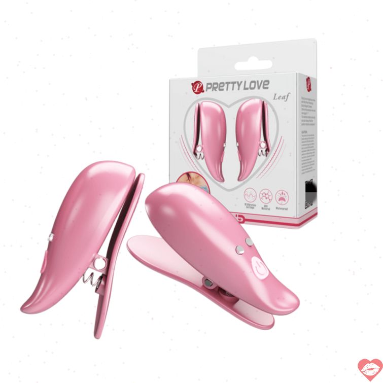 Kẹp rung Pretty Love Leaf kích thích ngực đa chế độ 