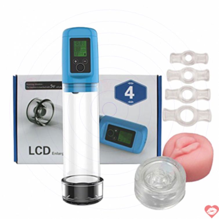 Máy tập dương vật LCD tự động hút chân không mạnh 