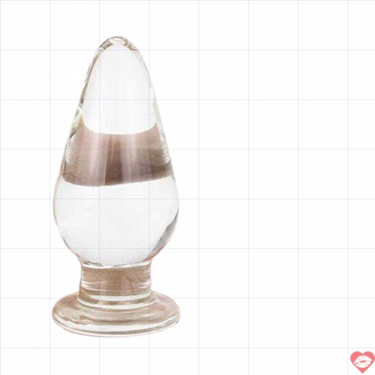 Phích cắm hậu môn thủy tinh trong suốt cao cấp 