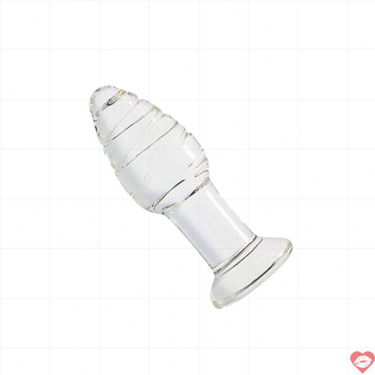 Dụng cụ hậu môn thủy tinh xoắn kích thích mạnh 