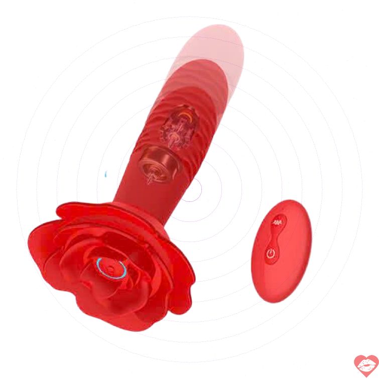 Plug hậu môn Rose rung thụt kích thích tuyến tiền liệt 