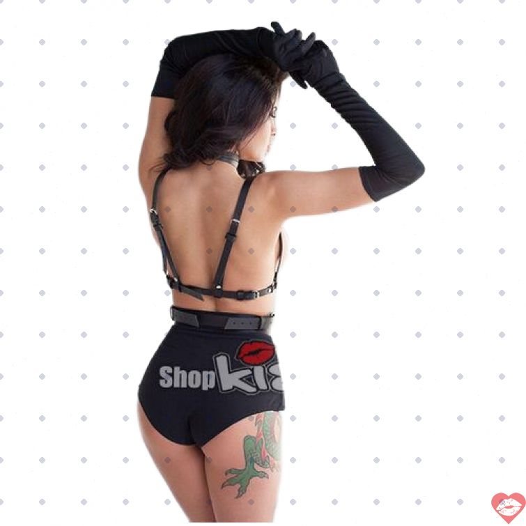 Dây đeo ngực da phong cách Mỹ sexy quyến rũ 