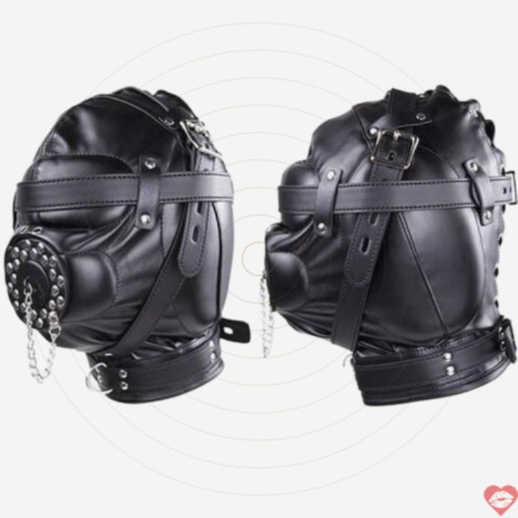 Mặt nạ da trùm đầu BDSM kích thích mạnh mẽ 