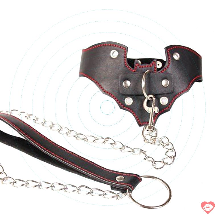 Vòng cổ BDSM da Batman cá tính kích thích 