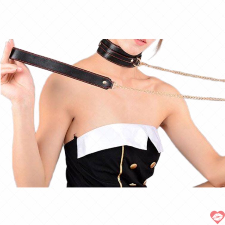 Bộ đồ chơi BDSM da cao cấp đỏ đen quyến rũ 