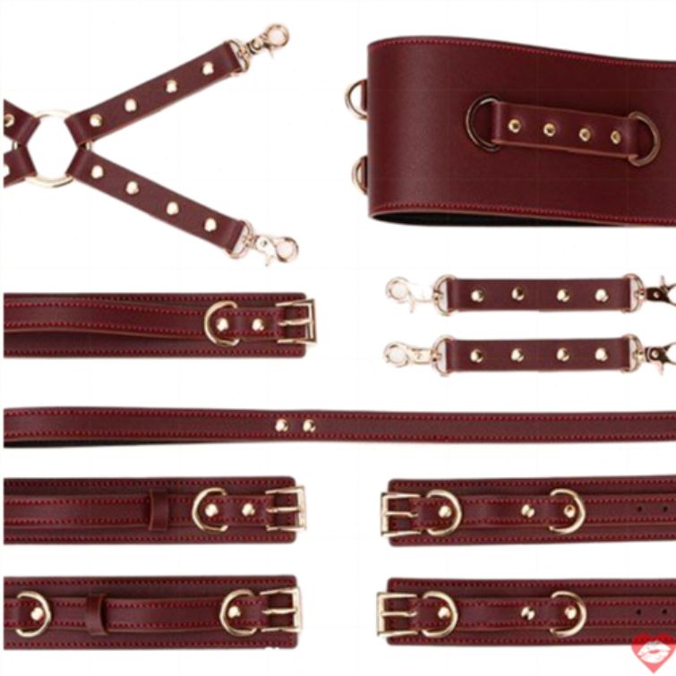 Bộ khóa tay chân da BDSM kích thích táo bạo cho cặp đôi 