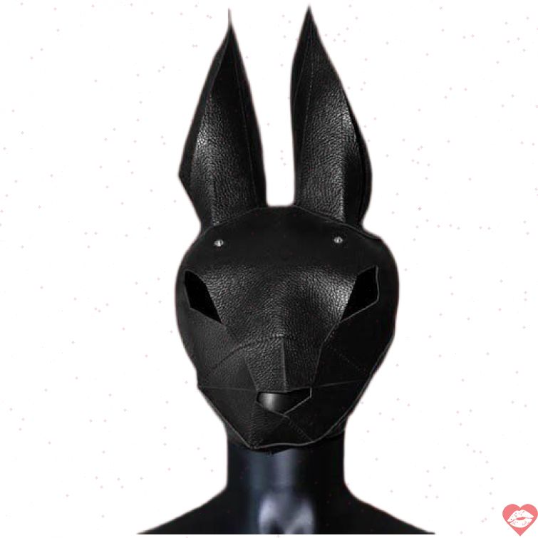 Mặt nạ cosplay thỏ đen da cao cấp cá tính 