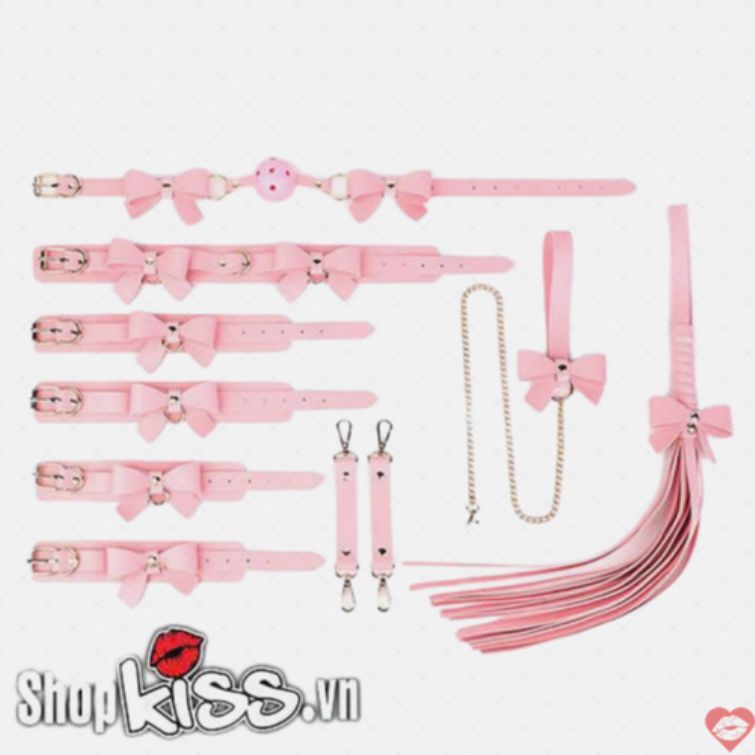 Bộ dụng cụ BDSM 5 món màu hồng quyến rũ 