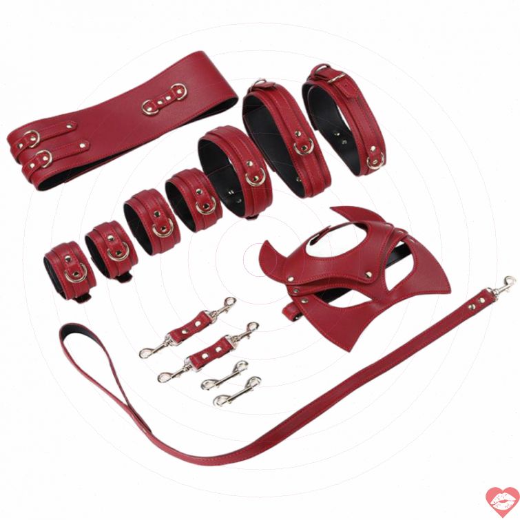 Bộ BDSM đỏ cao cấp tăng hứng thú phòng the 