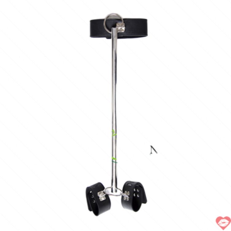 Còng tay xích cổ BDSM có thanh cố định 